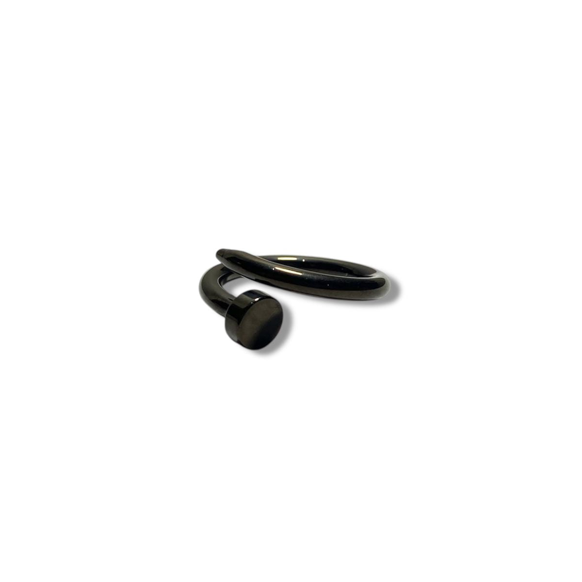 Minimal Nail Ring [Black]