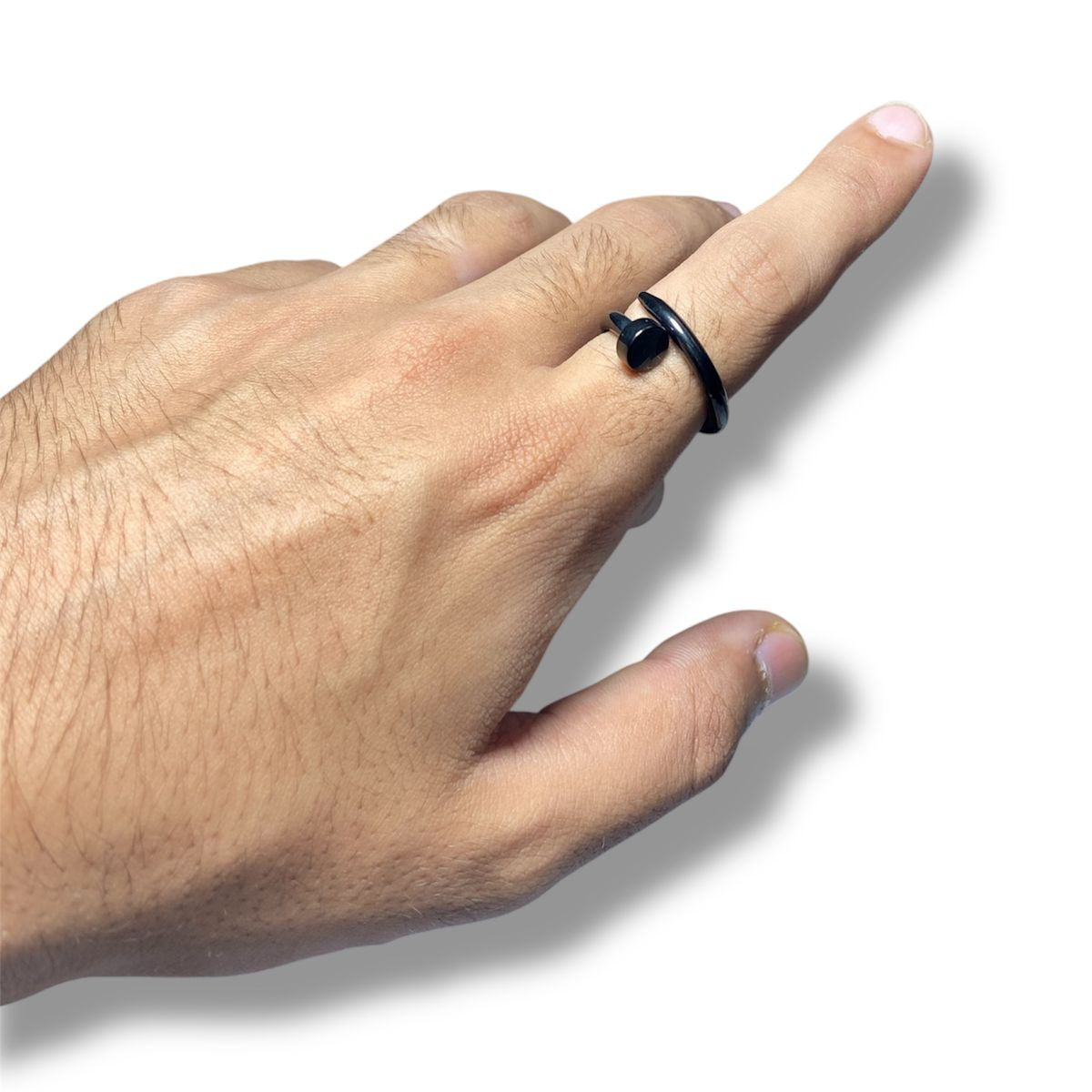 Minimal Nail Ring [Black]