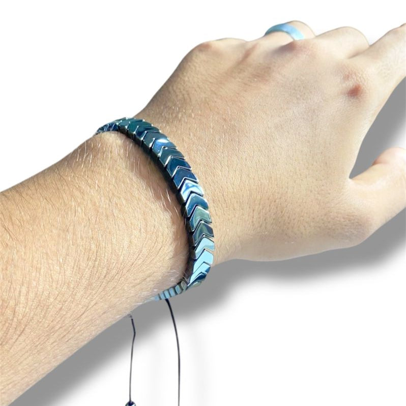 Black Steel stone Bracelet
