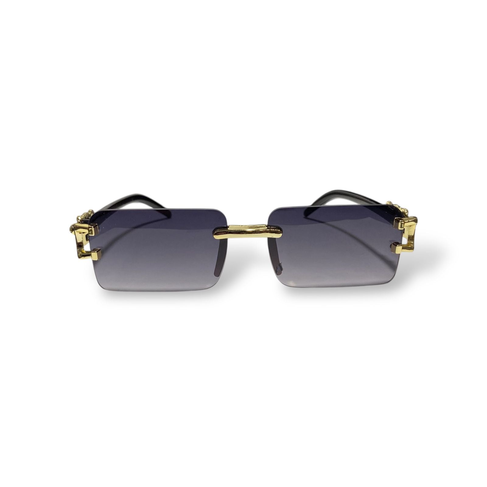 Trimmed Rectangular Sunglasses