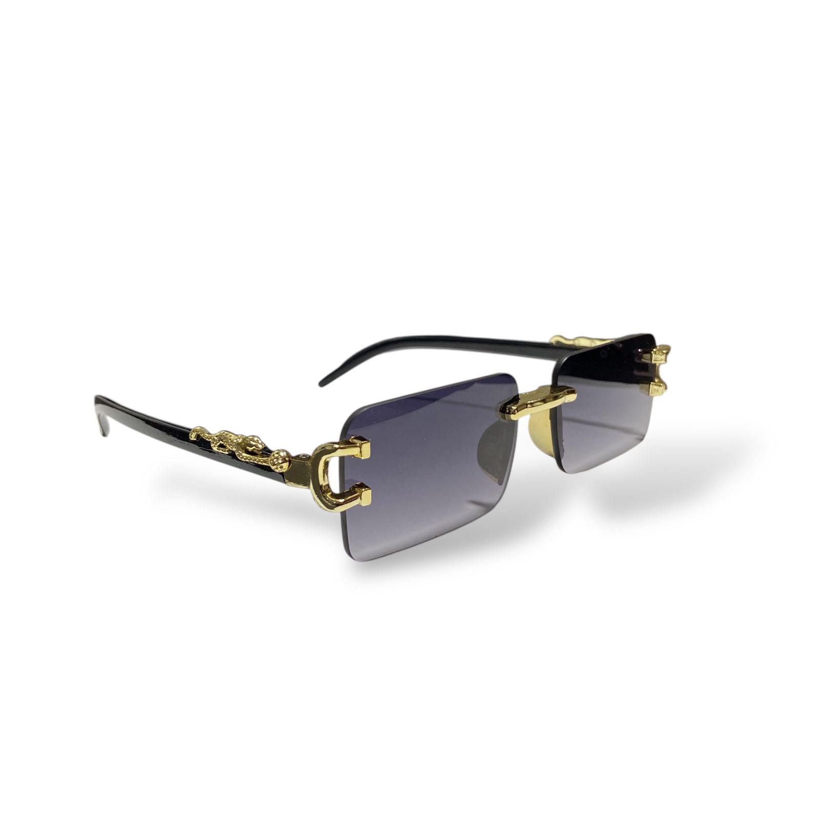 Trimmed Rectangular Sunglasses
