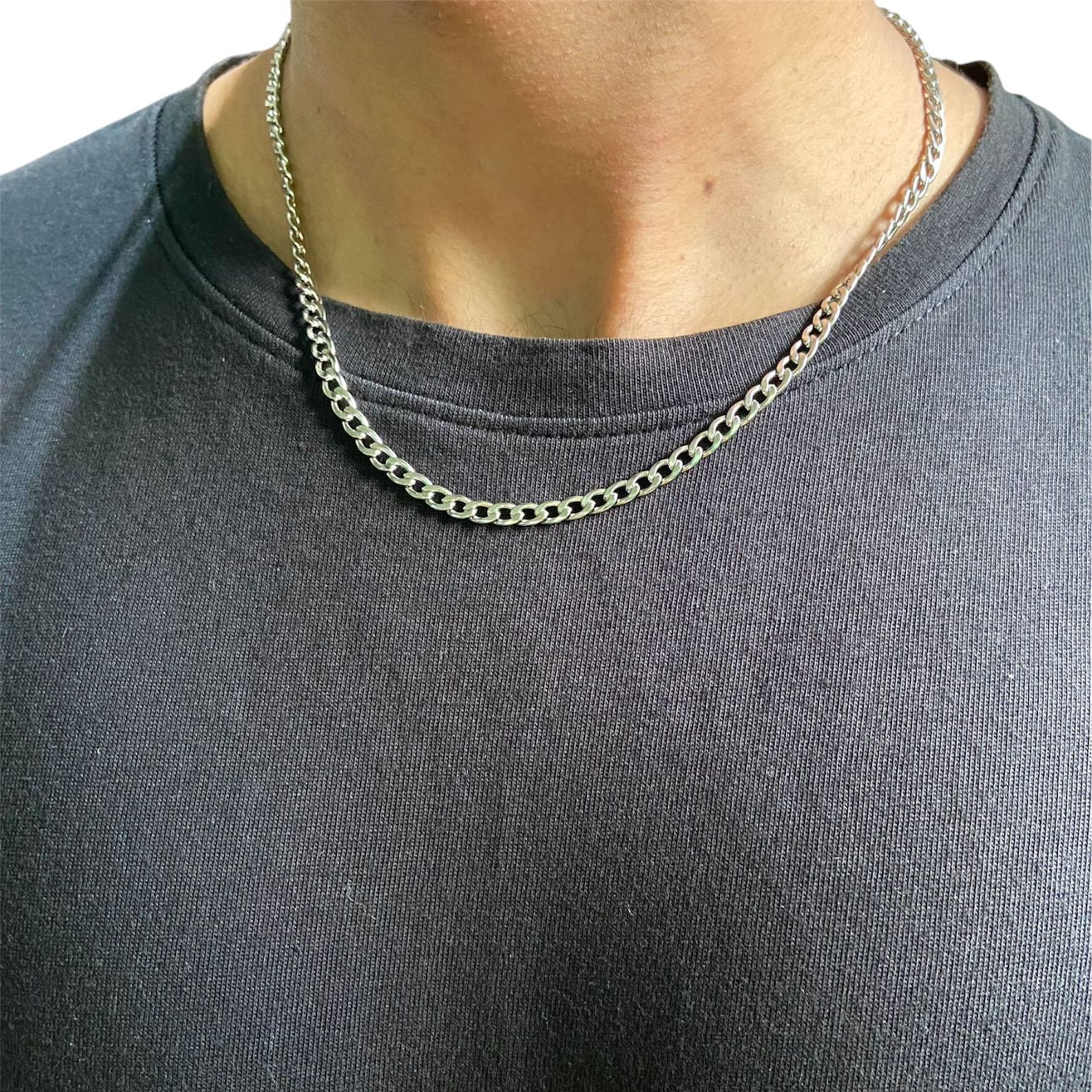Cuban Chain Necklace – 4mm Silver