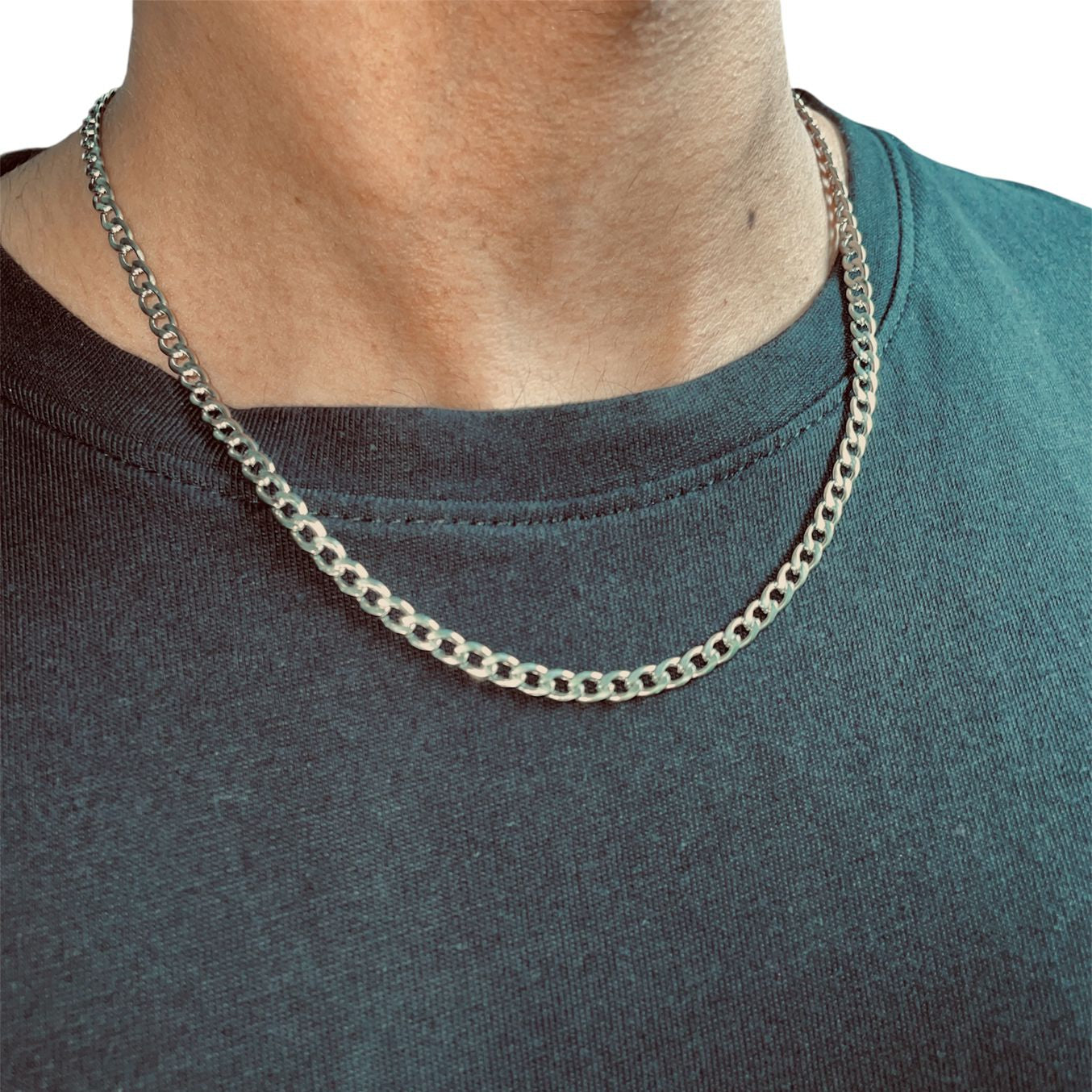 Cuban Chain Necklace – 4mm Silver