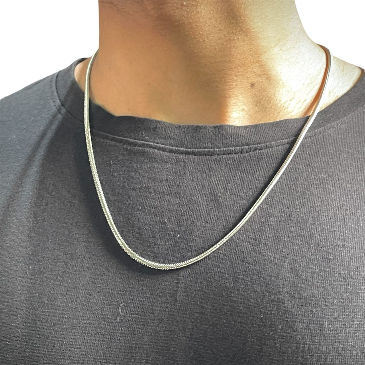 Curb Chain Necklace – 5mm Silver