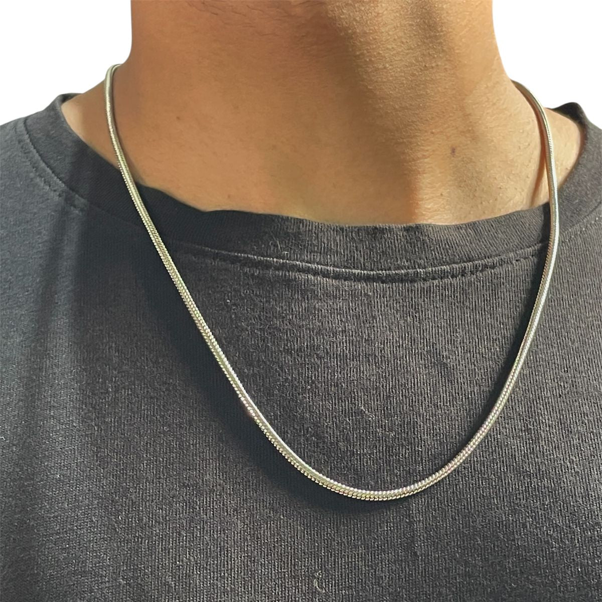 Curb Chain Necklace – 5mm Silver