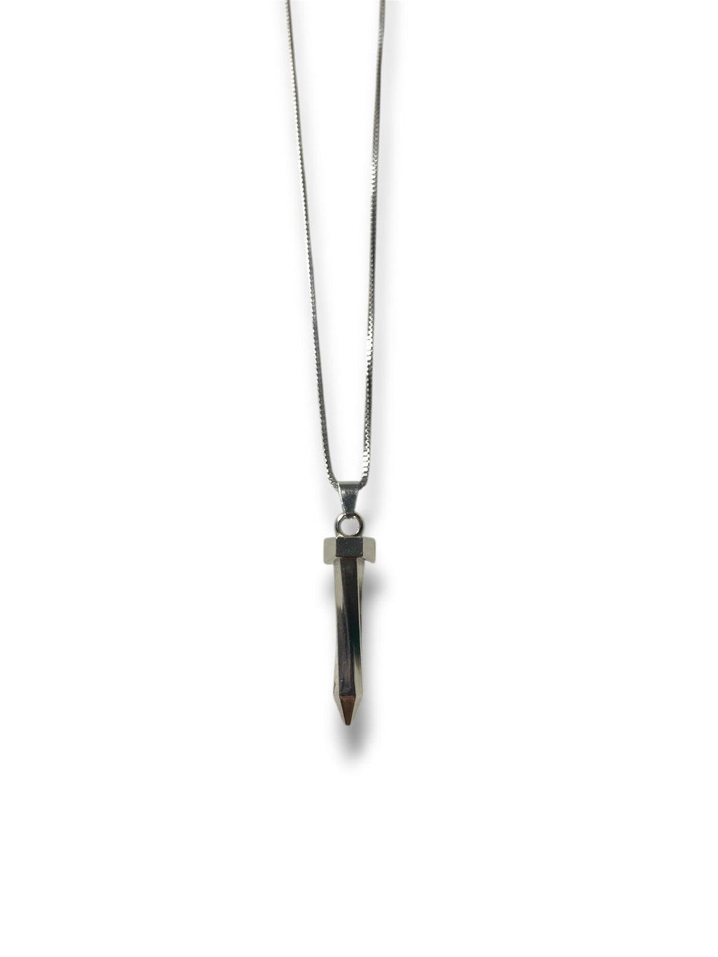 Silver Dagger Pendant – Sleek Chain Edition