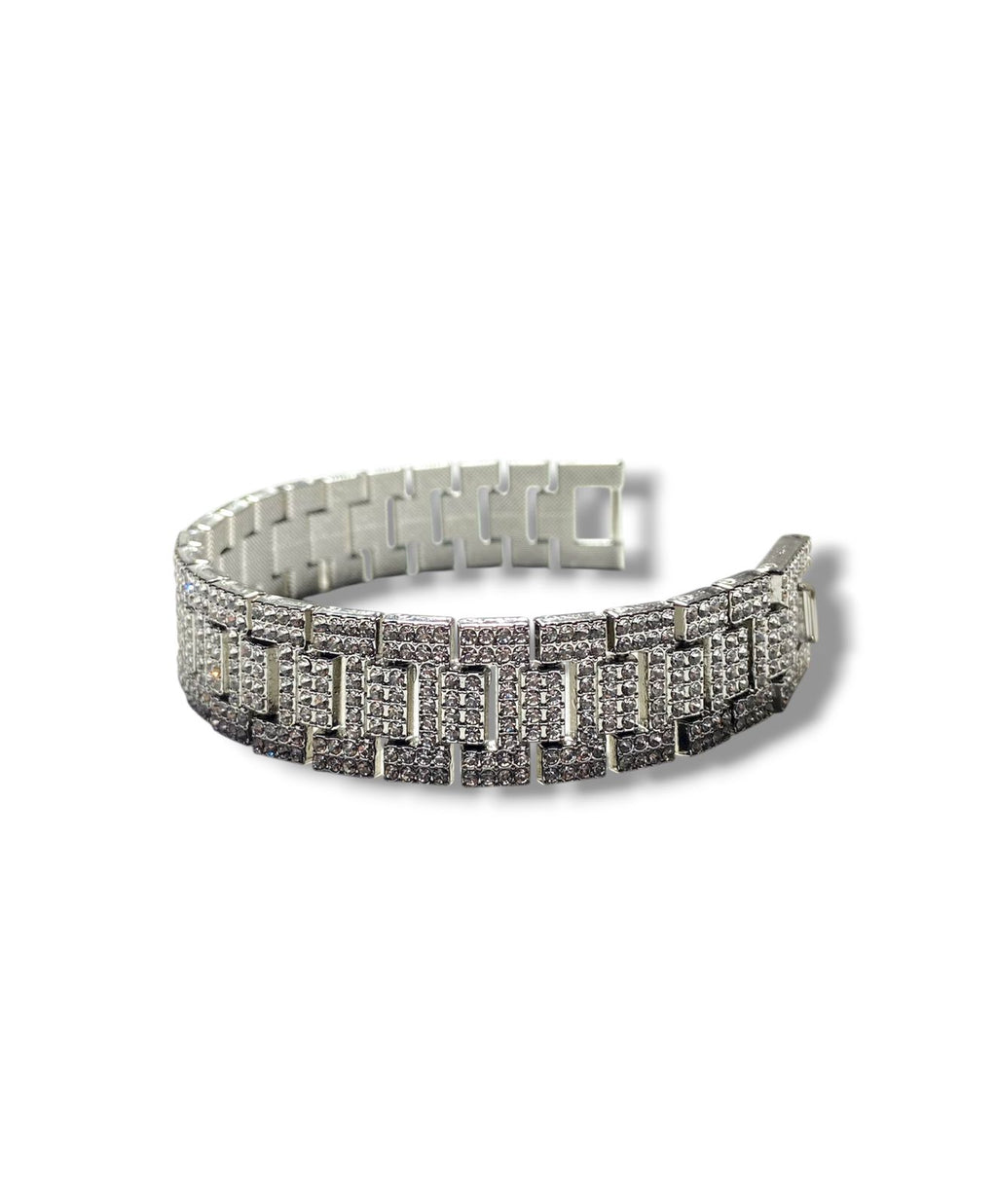 Triple Row Silver Tennis Bracelet