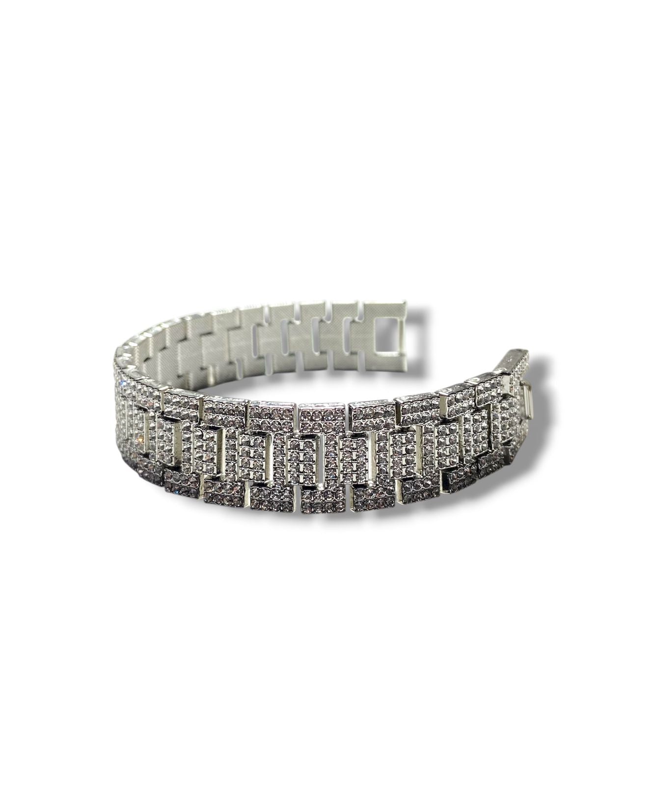 Triple Row Silver Tennis Bracelet