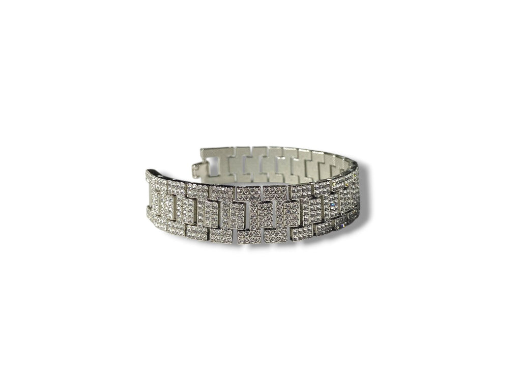 Triple Row Silver Tennis Bracelet