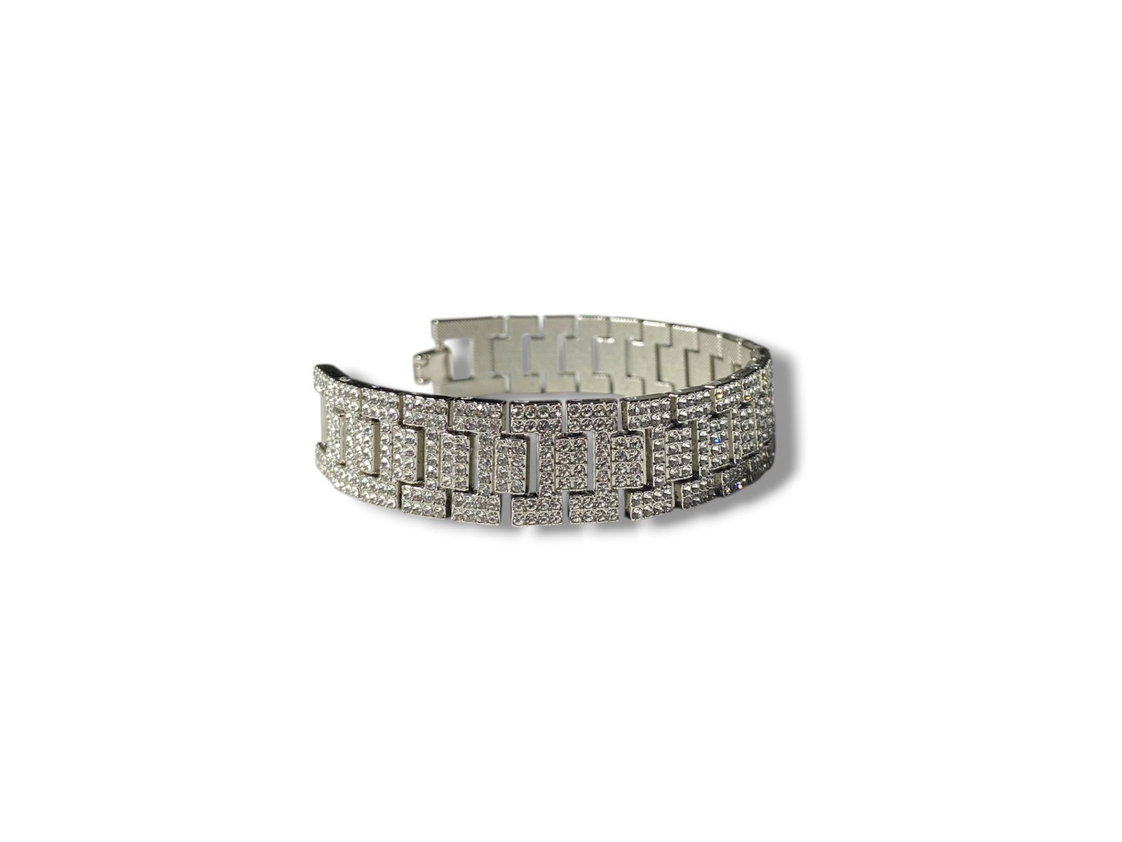 Triple Row Silver Tennis Bracelet