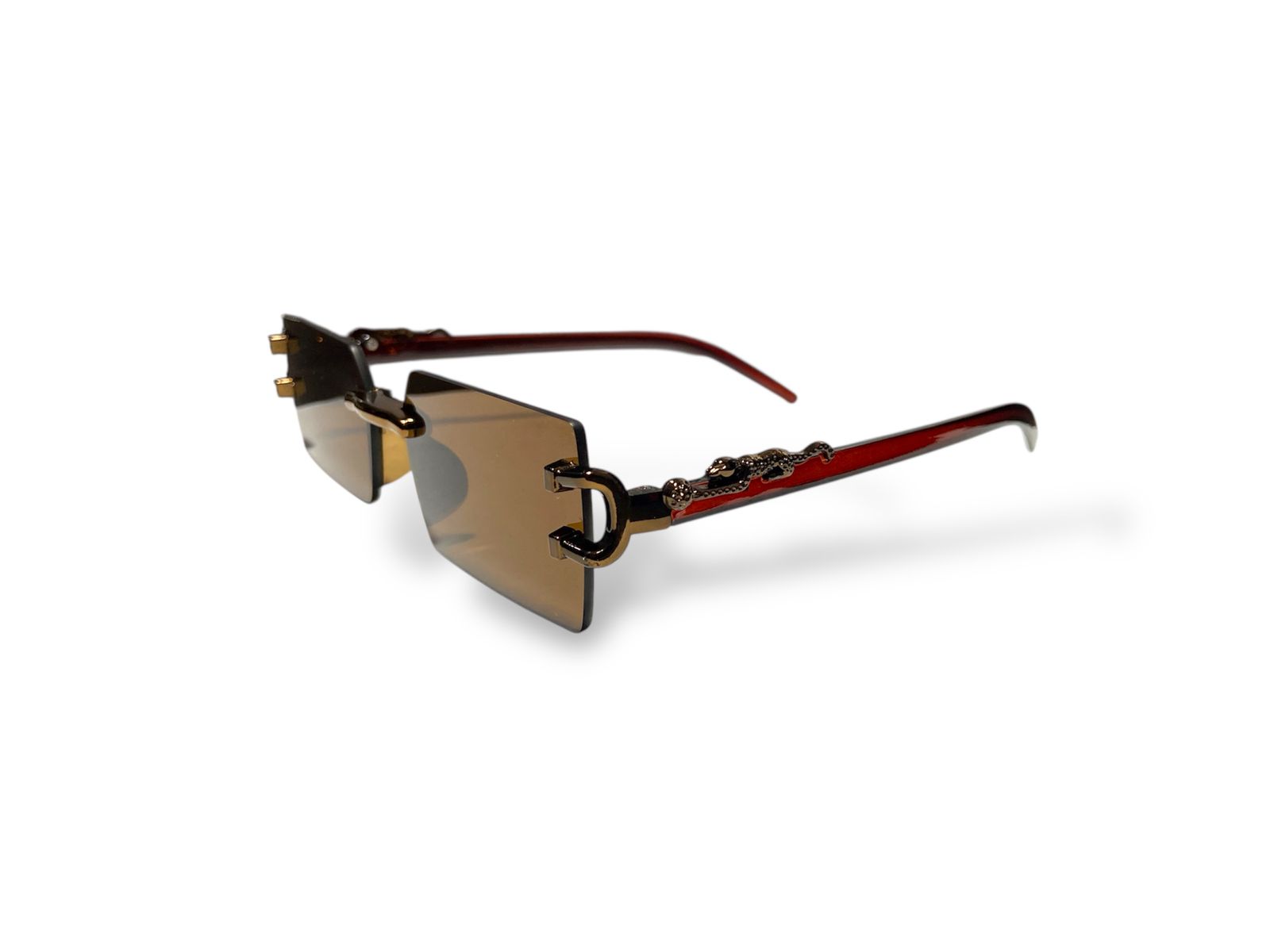 Trimmed Rectangular Sunglasses